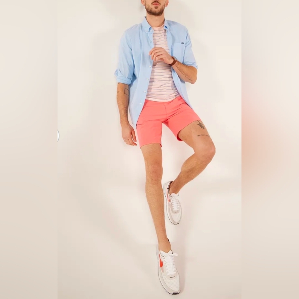 Chubbies The Everywhere New England's Vintage Washed Coral Shorts 6" Size Small